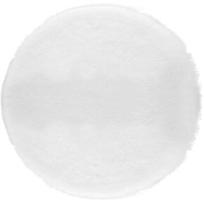 15.7 Inches Circle Rug White Round Faux Fur Rug, Fluffy Comfy Rug Cushion for Chair, Small Circle Rug for Bedroom Dorm, Furry Soft Teepee Mats for Room Decor Non Slip Background for Nail Desk Photos