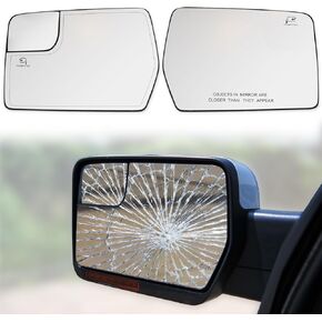 Door Rearview Mirror Lens Heated Rearview Mirror Glass For Ford F150 2011 2012 2013 2014 Rearview Mirror Accessories(Left Driver Side)