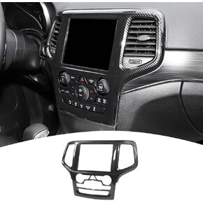 for Grand Cherokee Carbon Fiber Interior Trim Accessories Compatible with 2019 2020 Jeep Grand Cherokee Navigation Panel Trim Cover Carbon Fiber
