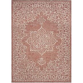 SAFAVIEH Courtyard Collection 8' x 11' Terracotta/Beige CY8481 Indoor/ Outdoor Waterproof Easy-Cleaning Patio Backyard Mudroom Area-Rug