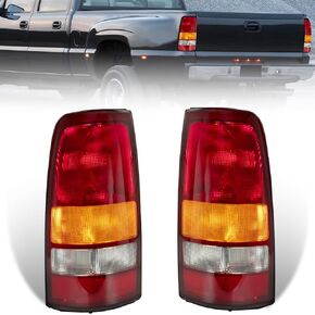 غطاء إضاءة خلفي متوافق مع 1999-2002 Chevy Silverado 1500 2500 1999-2006 GMC Sierra 1500 2500 3500 Classic، مصباح خلفي للفرامل بدون لمبة استبدال 15198453، 15198460 (جانب السائق والراكب) in Kuwait