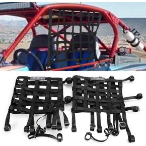 Can-Am X3 2017-2024 Safety Window Nets Black 2 Side Door Net for Can Am Maverick X3 and X3 Max All Models All Years 2017 2018 2019 2020 2021 2023 2024 - Set of Two