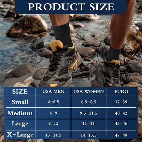 Geyoga 2 Pairs Waterproof Socks Unisex Waterproof Breathable Socks Ankle Socks Skiing Hiking Wading Fishing Outdoor Socks for Men Women, Large in Saudi Arabia