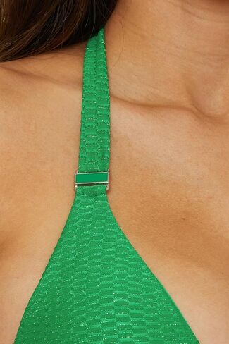 قطعة بيكيني علوية مثلثة بإبزيم فاخر للسيدات من BECCA، قابلة للتعديل، ورباط خلفي، ملابس سباحة منفصلة in Kuwait