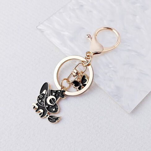 All Saints' Day Kitten Butterfly Key Chain Cute Cat Personality Bag Pendant Men Women Gift Key Chain Mini Backpack in Saudi Arabia
