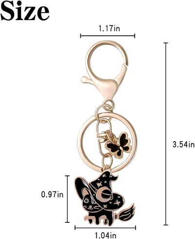 All Saints' Day Kitten Butterfly Key Chain Cute Cat Personality Bag Pendant Men Women Gift Key Chain Mini Backpack in Saudi Arabia