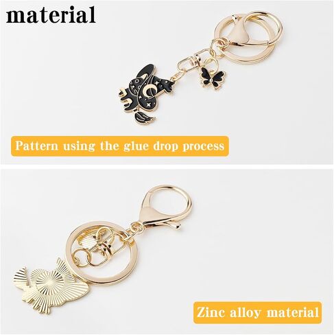 All Saints' Day Kitten Butterfly Key Chain Cute Cat Personality Bag Pendant Men Women Gift Key Chain Mini Backpack in Saudi Arabia
