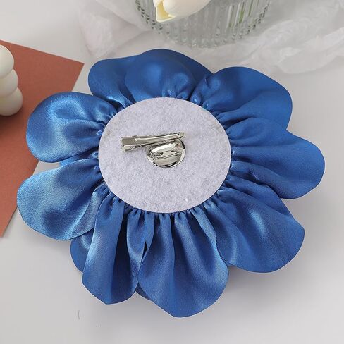 Flower Pins for Clothes Large Rose Flower Brooches Lapel Pins Dainty Fabric Flower Pins Delicate Elegant Handmade Flower Brooches for Wedding Party Dance Banquet Dress Suit Ceremony Clothes Accessories Jewelry in Saudi Arabia