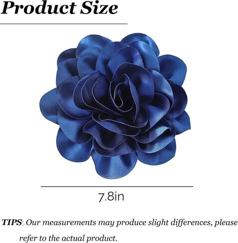 Flower Pins for Clothes Large Rose Flower Brooches Lapel Pins Dainty Fabric Flower Pins Delicate Elegant Handmade Flower Brooches for Wedding Party Dance Banquet Dress Suit Ceremony Clothes Accessories Jewelry in Saudi Arabia