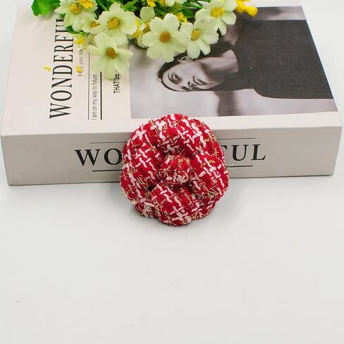Fabric Camellia Brooch Exquisite Elegant Silk Camellia Brooch Pin Corsage Jewelry Brooch Ladies Shirt Collar Clothing Accessory Wedding Banquet Party Ceremony Dress Suit Ceremony Clothing Jewelry Gift in Saudi Arabia