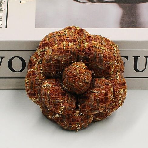 Fabric Camellia Brooch Exquisite Elegant Silk Camellia Brooch Pin Corsage Jewelry Brooch Ladies Shirt Collar Clothing Accessory Wedding Banquet Party Ceremony Dress Suit Ceremony Clothing Jewelry Gift in Saudi Arabia