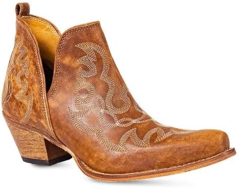 حذاء Myra Bag Maisie من الجلد بخياطة باللون العسلي الغني S-9687 in Kuwait