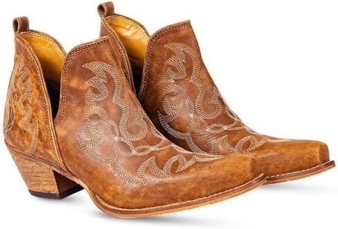 حذاء Myra Bag Maisie من الجلد بخياطة باللون العسلي الغني S-9687 in Kuwait