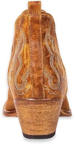 حذاء Myra Bag Maisie من الجلد بخياطة باللون العسلي الغني S-9687 in Kuwait