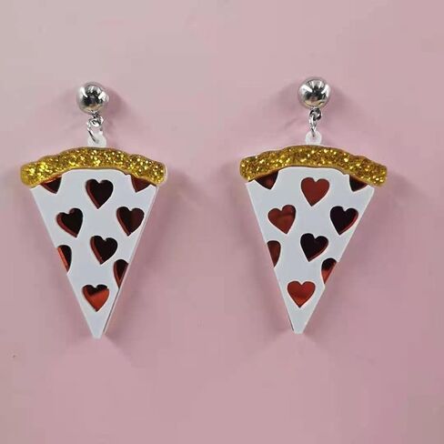 Unique Acrylic Food Cake Drop Dangle Earrings Imitate Ice Cream Resin Sweet Love Heart Donuts Colorful Funny for Women Party Cartoon Exaggerated Statement Jewelry in Kuwait