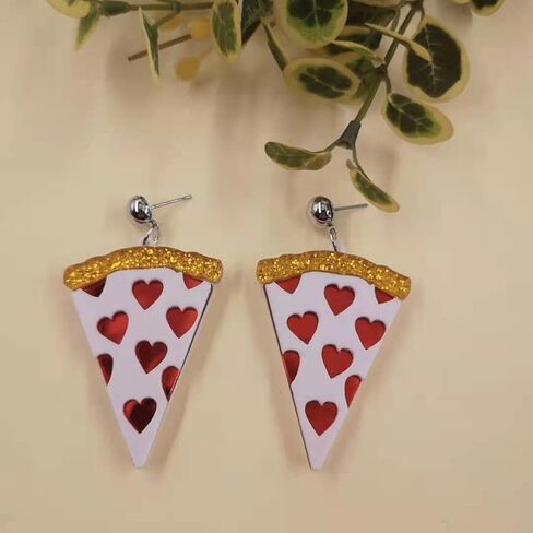 Unique Acrylic Food Cake Drop Dangle Earrings Imitate Ice Cream Resin Sweet Love Heart Donuts Colorful Funny for Women Party Cartoon Exaggerated Statement Jewelry in Kuwait