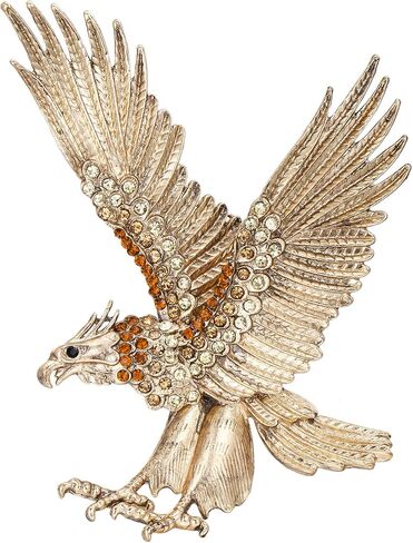 EVER FAITH Austrian Crystal Vintage Style 4 Inch Big Flying Eagle Brooch in Kuwait
