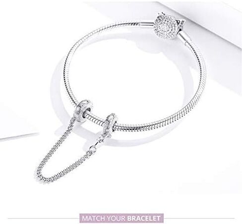 سحر سلسلة السلامة 925 فضة الحيوان القط الكلب ريشة الجناح كليب قفل سدادة سحر خزر عازل سحر سلسلة الأمان لأساور باندورا in Kuwait