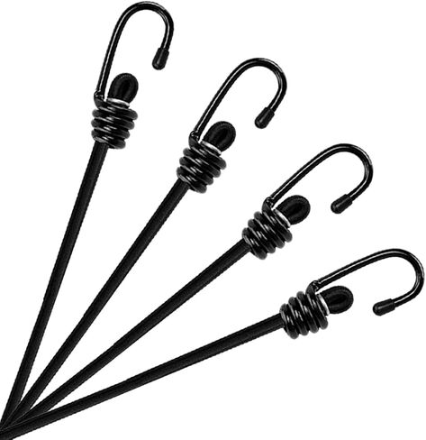 SDTC Tech 24 Inch Heavy Duty Outdoor Bungee Cords with Hooks, 2 Pack Superior Latex Elastic Rope Straps Strong Tie Down with Hooks Lock onto Anchor Points of Luggage Rack/Camping/Tarps/Hand Carts etc. in Saudi Arabia