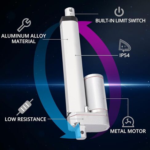 Justech DC 12V 100mm 4-inch 1500N 330lbs Linear Actuator Motor Heavy Duty for Car RV Electric Door Opener Industrial Agricultural Machinery Clean Sweeping Vehicles Vessels Cargo Medical Window in Saudi Arabia
