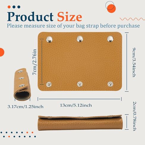 IUAQDP 2 Pieces Handbag Handle Leather Wrap Cover, Luggage Bag Grip Protector Saddle with Brass Clasp, Soft Purse Strap Pad Identifier for Shopping Bag Travel Bag Suitcase Tote Bag Wallet, Black in Saudi Arabia