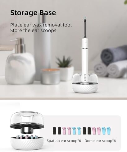 مجموعة إزالة شمع الأذن، أداة إزالة شمع الأذن من بيبيرد، منظف الأذن مع الكاميرا، منظف الأذن مع ملقط، منظف الأذن لإزالة شمع الأذن مع 10 ميجابكسل، جيروسكوب ذو محورين، 12 ملعقة أذن لتنظيف الأذن in Kuwait
