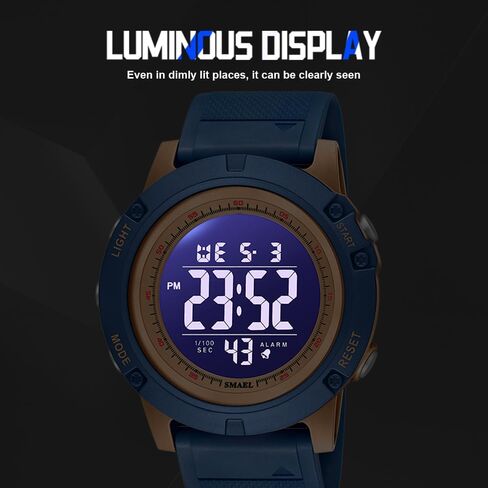 NAVIFORCE Mens Sports Waterproof Digital Chronograph Wrist Watches with Rubber Strap Stopwatch in Saudi Arabia