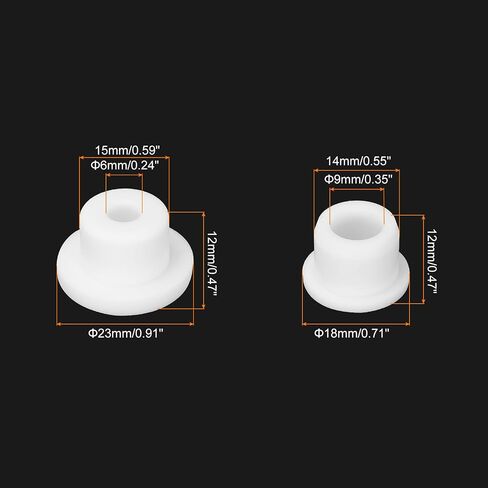 MECCANIXITY T Shape Rubber Grommet Mount Dia 13mm/14mm,ID 8mm/9mm White Seal Protection Cable Grommets Flexible for Cable Pipe in Saudi Arabia