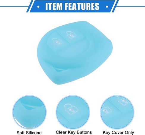 2 Pcs Key Fob Case Cover Compatible for Suzuki 2 Button, Durable Silicone Black Remote Key Case Protector in Saudi Arabia