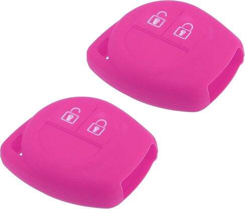 2 Pcs Key Fob Case Cover Compatible for Suzuki 2 Button, Durable Silicone Black Remote Key Case Protector in Saudi Arabia