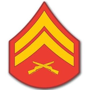 USMC Rank Corporal Sticker (Marine Corps Vinyl Decal for car Truck or Laptop (3 x 4 inch) USMC Licensed