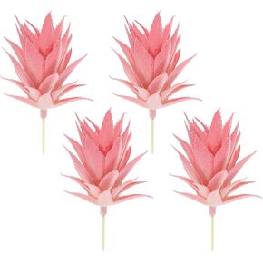 PATIKIL Small Artificial Succulents Plants, 4 Pack Unpotted Faux Succulent Picks Fake Succulent for Home Landscape Decoration, Pink