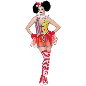 Dreamgirl Women's Big Top Babe Costume - Colorful Bodysuit with Organza and Sequin Details