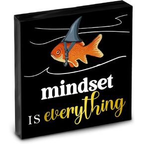 Mini Inspirational Desk Decor White Elephant Gifts For Coworkers Boss Christmas Gifts Male Boss Gifts Positive Gifts For Women Black Acrylic Mindset Is Everything College Student Gifts