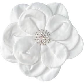 كبير جدا النسيج زهرة بروش دبوس للنساء الفتيات الأزياء حجر الراين المدقة زهور الكاميليا دبابيس اليدوية الصدار العروة التلبيب دبابيس أنيقة عطلة الزفاف حزب اللباس الملحقات in Kuwait