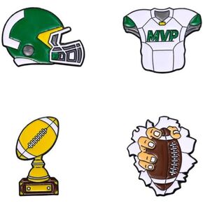 4pcs Cute Enamel Pins Basketball Soccer Volleyball Tennis Lapel Pins Brooch Badge Cartoon Ball Brooches for Fans Backpack Hat Decors
