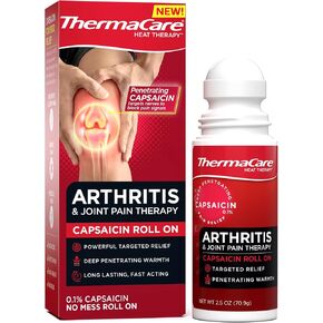 ThermaCare Arthritis Pain Relief Roll-On (2.5 oz) – Fast-Acting Capsaicin for Joint & Muscle Pain Relief