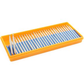 JINGLING Diamond Grinding Bits 5mm 3/16" Round Ball Tipped Burrs with 1/8 Inch Shank for Dremel Tool Accessories Pack of 30Pcs