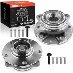 A-Premium 2 x Pre-Pressed Front Wheel Bearing and Hub Assembly Compatible with Audi A4 2002-2008, A4 Quattro 2002-2008, A6 2002-2004, A6 Quattro 2002-2004, RS4 2007-2008, S4 2004-2008