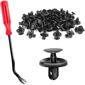 Mandark 100PCS Push Type Car Engine Under Cover Retainer Clips, OEM# 90467-07201 Vehicle Engine Splash Shield Line Trunk Lid Trim Clips with Fastener Remover, Comaptible with RC, CT, LS