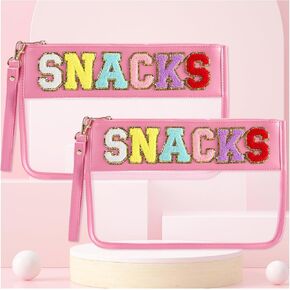 2Pcs Snack Bags,Snack Bags for Travel,Snack Bag for Letter Flat Pouch, Snack Bags for Kids Small Snack Bag