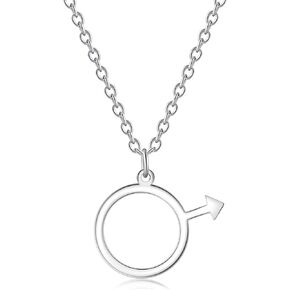 Male Symbol Necklace for Men Stainless Steel Male Pendant