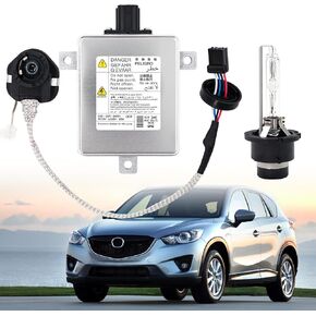 Xenon Headlight Ballast with Igniter and D2S Bulb Compatible with Acura 2006-2014, for Honda 2004-2014, for Mazda 2007-2014, for Mitsubishi 2007-2012.Replace# W3T15671, W3T16271, W3T20971.