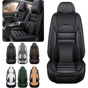 Car Seat Covers for Chevrolet Silverado 2500 1999-2023,Waterproof Soft Breathable PU Leather Seat Cover with Storage Pockets(Classic Black,Front Set) in Kuwait