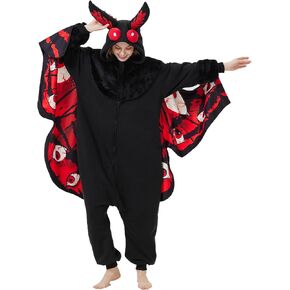 Mothman Costume Mothman Onesie Pajamas Halloween Cosplay Unisex Party Costume