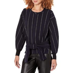 3.1 Phillip Lim Rent The Runway Pre-Loved Striped Tie Belt Pullover