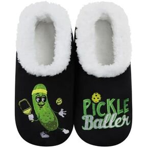 Snoozies Pairable Slipper Socks - Funny House Slippers for Women, Non-Slip Fuzzy Slipper Socks