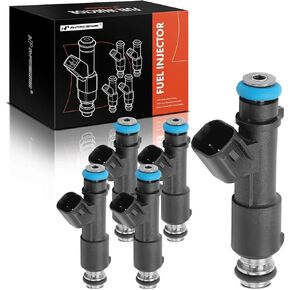 A-Premium Set of 5 Fuel Injectors Compatible with Chevrolet Colorado 2009-2012 & GMC Canyon 2009-2012 & Hummer H3 2009-2010, H3T 2009-2010, 3.7L, Replace# 12616382