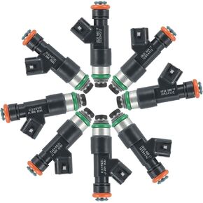 X AUTOHAUX 8 Pcs 12594512 Fuel Injector Nozzle for Chevrolet Tahoe Avalanche for GMC Yuko Sierr Savan 1500 217-2436 2172436 FJ977 67578