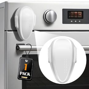 Oven Lock Child Safety (2 pack), Cabinet Locks Baby Proofing, Baby and Child Proof Locks for Drawer Oven Stove Door, Upgrade Heat-Resistant Material, Easy to Install, No Toolf Need - White